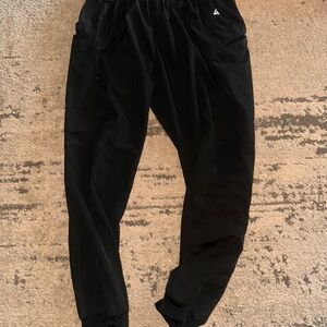 Black Relaxed Fit Track Pants for Casual Comfort